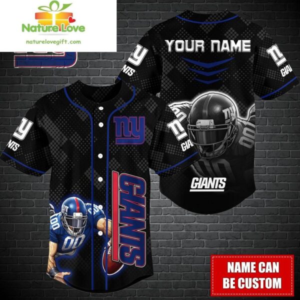 New York Giants Custom Baseball Jersey NFL Gift for Fans
