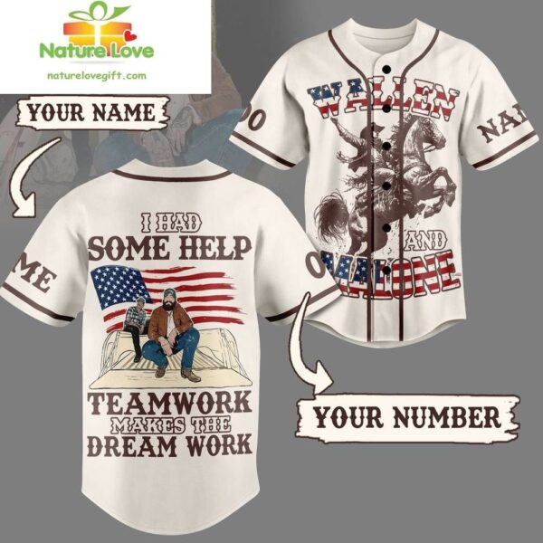 Custom Baseball Jersey Wallen Malone Teamwork Gift for Fans