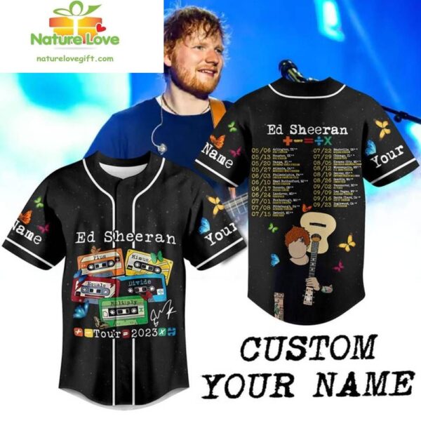 Custom Ed Sheeran Baseball Jersey Gift for Fans