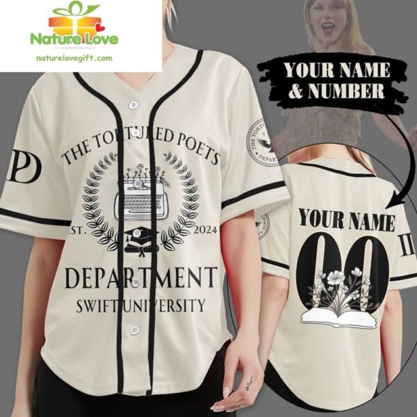 Taylor Swift Tortured Poets Baseball Jersey Custom Swiftie Gift