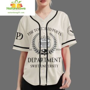Swiftie University The Tortured Poets Dept Customized Baseball Jersey
