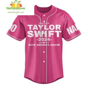 Taylor Swift 2024 Save America Again Customized Baseball Jersey