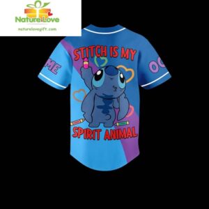 Stitch Is My Spirit Animal Customized Baseball Jersey