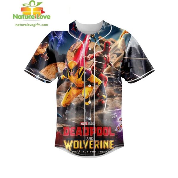 Deadpool Wolverine Marvel Baseball Jersey Gift for Fans