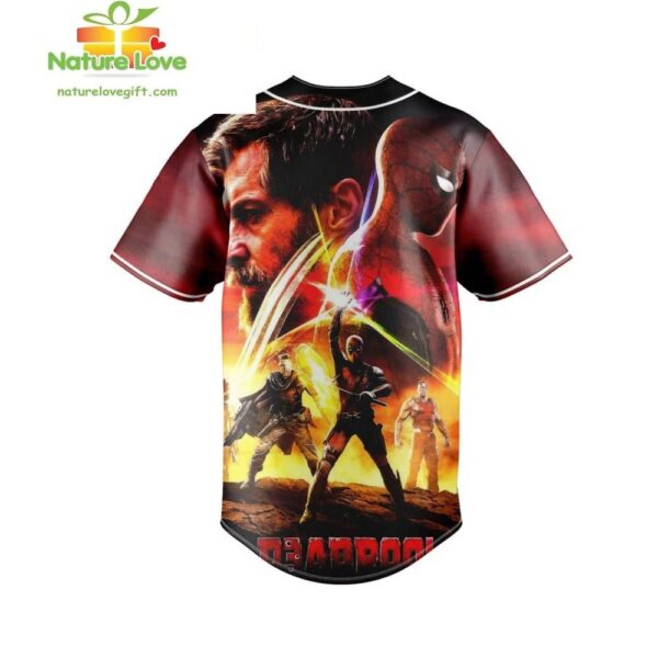 Deadpool Wolverine Marvel Baseball Jersey Gift for Fans