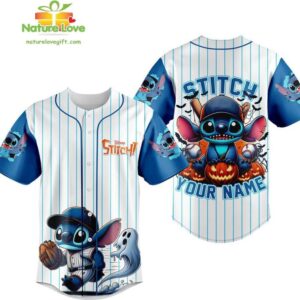 Disney Stitch Halloween 2025 Baseball Jersey Custom Gift for Fans