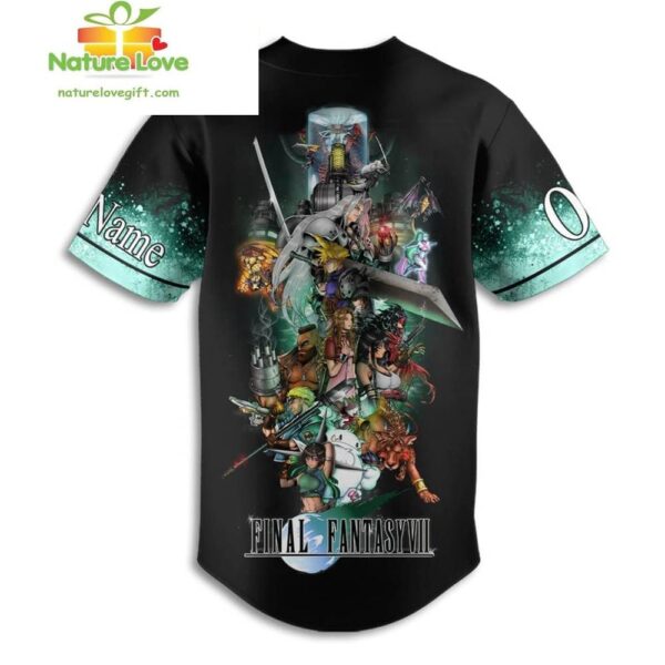 Final Fantasy VII Custom Name Baseball Jersey Gift for Fans