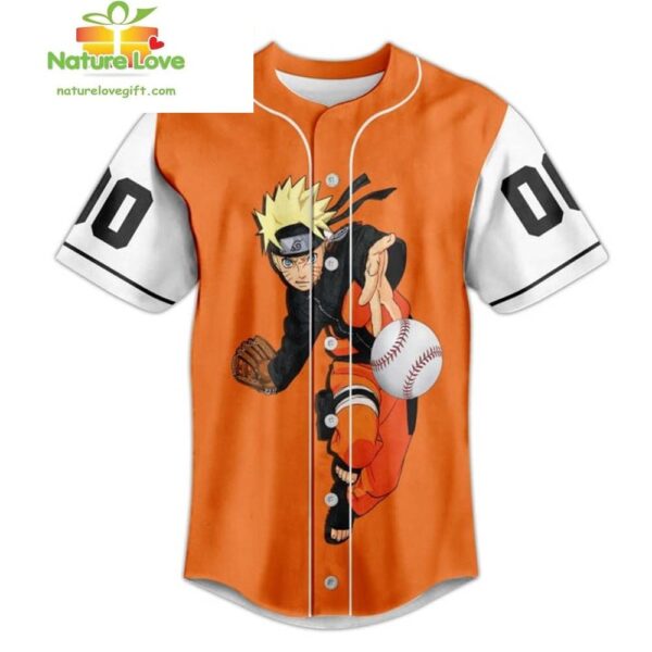 Naruto Uzumaki Custom Name Baseball Jersey Gift for Fans