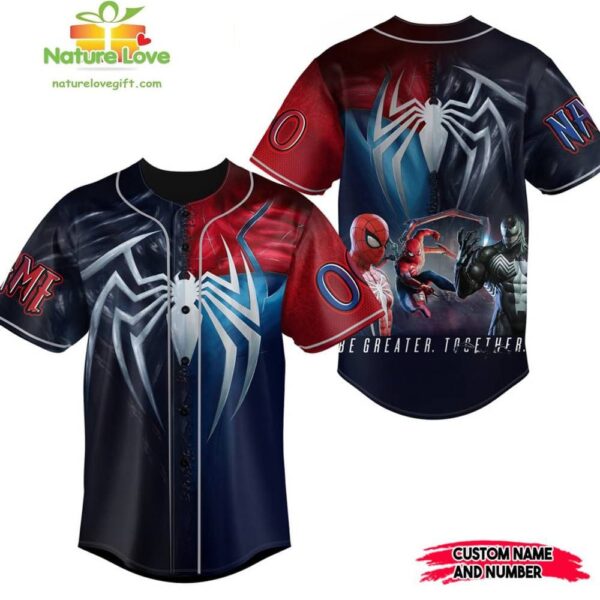 Spider-Man Venom Baseball Jersey Custom Gift for Fans