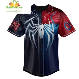 SpiderMan vs Venom Customized Baseball Jersey