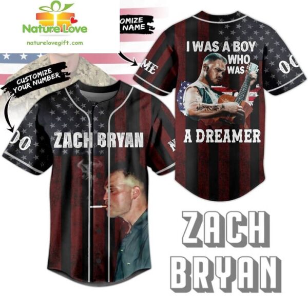Zach Bryan Baseball Jersey Custom Happy Independence Day Gift for Fans
