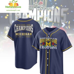 Michigan Wolverines 2025 Rose Bowl Champions Baseball Jersey Gift for Fans