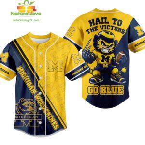 Michigan Wolverines Baseball Jersey NCAA Hail To The Victors Gift for Fans