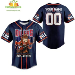 Edmonton Oilers Baseball Jersey Custom Go Oilers Gift for Fans