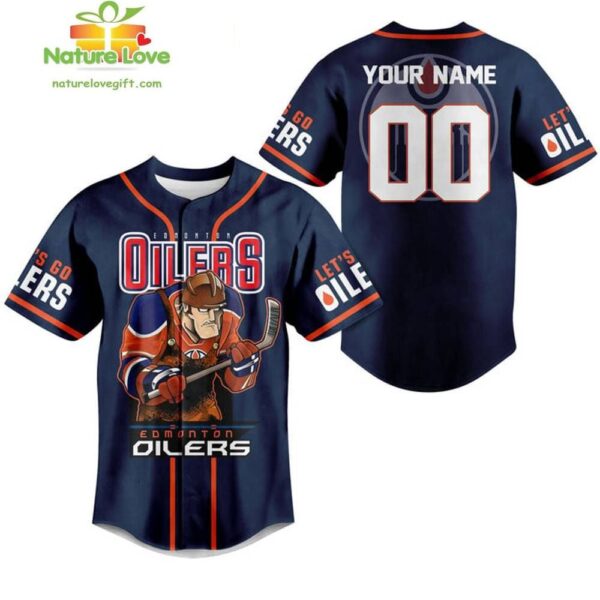 Edmonton Oilers Baseball Jersey Custom Go Oilers Gift for Fans