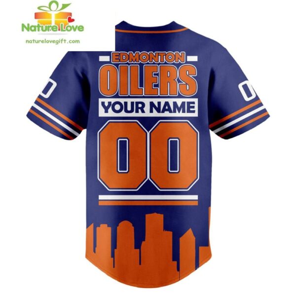 Edmonton Oilers Custom Baseball Jersey NHL Gift for Fans