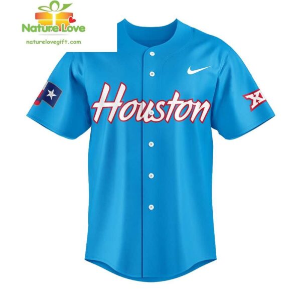 Houston Cougars 2025 City Connect Blue Baseball Jersey
