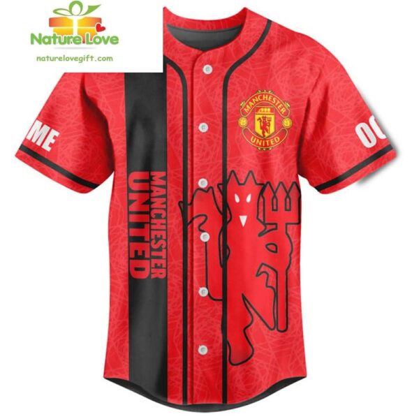 Manchester United Baseball Jersey Custom Glory Glory Gift for Fans