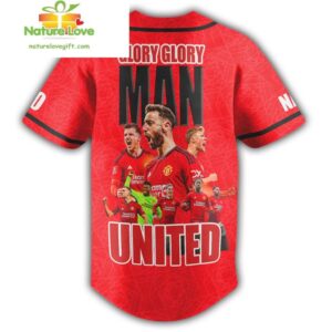 Manchester United Glory Glory Customized Baseball Jersey