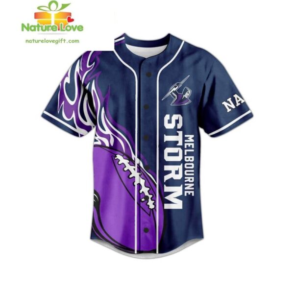 Melbourne Storm Baseball Jersey Rugby League Gift for Fans