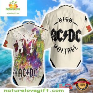 ACDC High Voltage Album Hawaiian Shirt Concert Tee Music Lover Gift