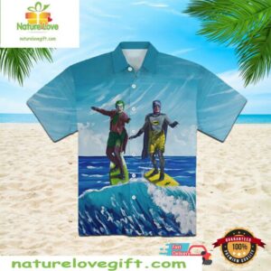 Batman Joker Hawaiian Shirt Surfing Graphic Tee Movie Lover Gift