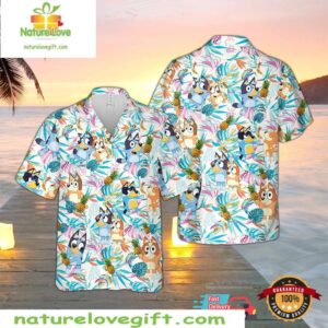 Bluey Aloha Shirt Bingo And Bluey Hawaiian Shirt