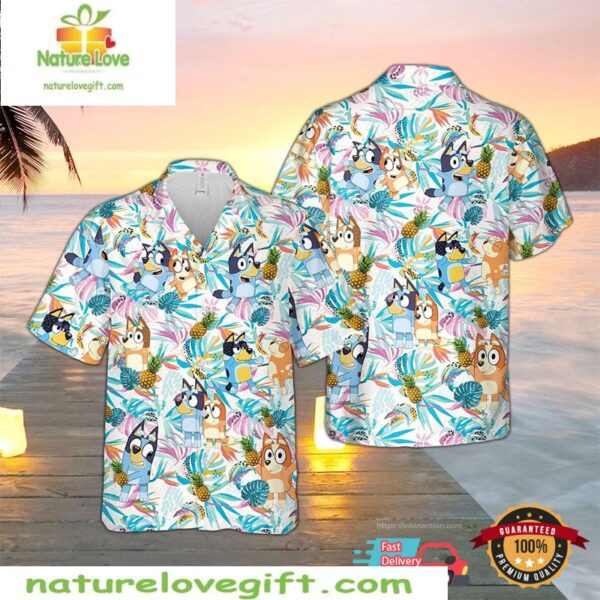 Bluey Aloha Shirt Bingo And Bluey Hawaiian Shirt