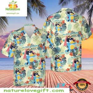 Bluey Dad Hawaiian Shirt Uncle Rad Summer Aloha Shirt