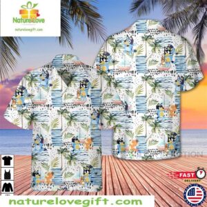 Bluey Hawaiian Shirt Tropical Summer Beach Shirt