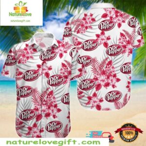 Dr Pepper Hibiscus Hawaiian Shirt Print your thoughts. Tell your stories. 2
