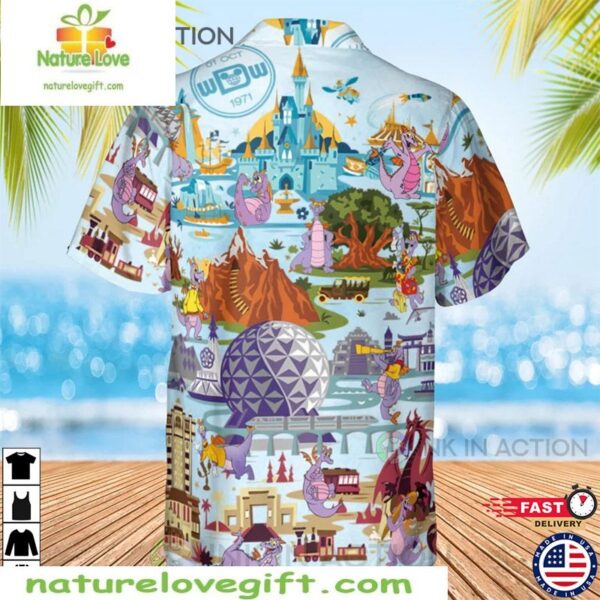 Figment Hawaiian Shirt Disney Epcot Funny Retro Design