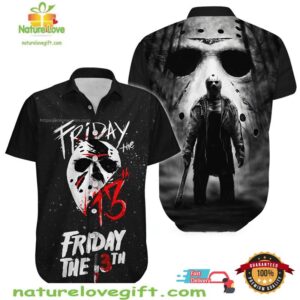 Friday the 13th Jason Voorhees Hawaiian Shirt Horror Movie Lover Gift