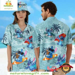 Hawaiian Shirt Lilo and Stitch Beach Holiday Movie Lover Gift