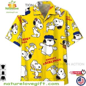 Hawaiian Shirt Snoopy and Siblings Summer Time Peanuts Lover Gift