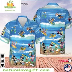 Mickey Mouse Hawaiian Shirt Disney Summer Minnie Tropical Aloha