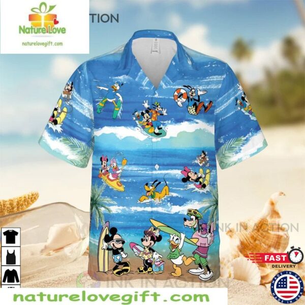 Mickey Mouse Hawaiian Shirt Disney Summer Minnie Tropical Aloha