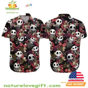 Nightmare Before Christmas Jack Skellington Aloha Shirt
