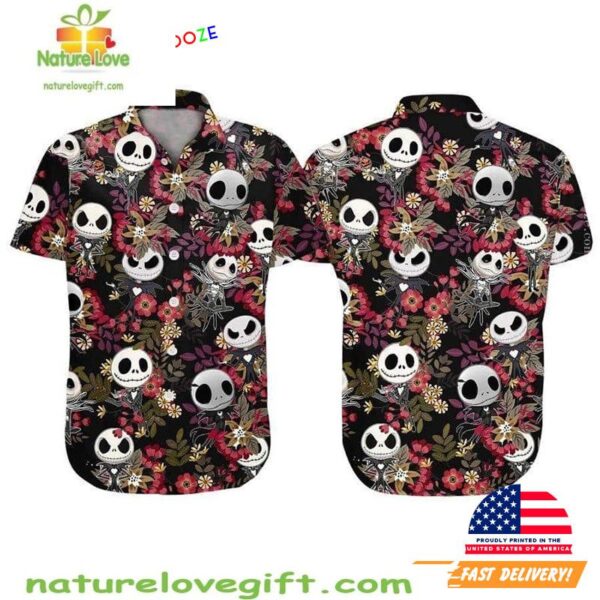 Nightmare Before Christmas Jack Skellington Aloha Shirt