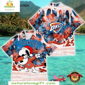 Oklahoma City Thunder Snoopy Dabbing Hawaiian Shirt