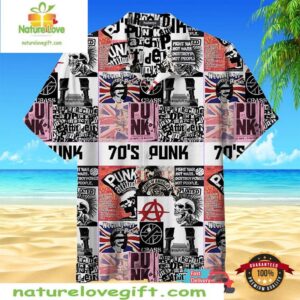 Punk Rock Hawaiian Shirt 70s Vintage Style 150566