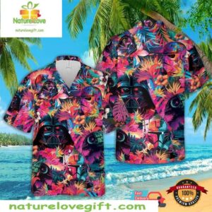 Star Wars Darth Vader Synthwave Hawaiian Shirt Summer Beach Gift