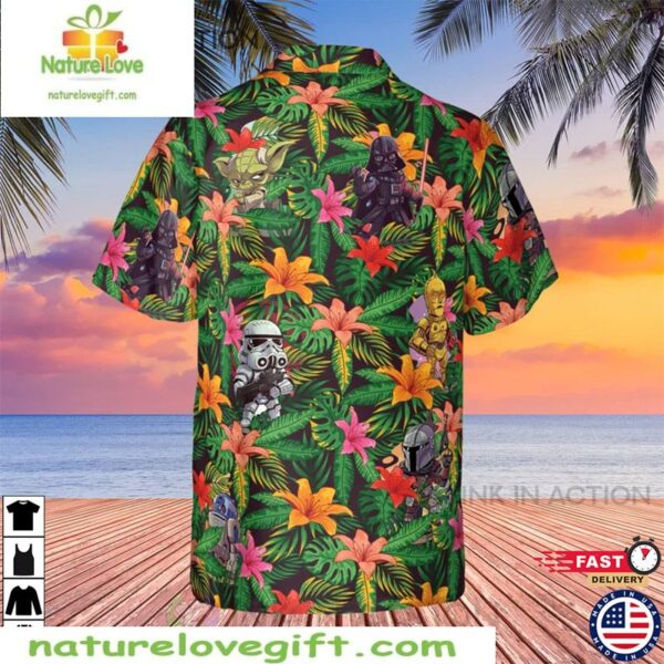 Star Wars Hawaiian Shirt Disney Aloha Vibes Tropical Button Up Shirts