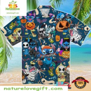 Disney Stitch Halloween Hawaiian Shirt Print your thoughts. Tell your stories. 2