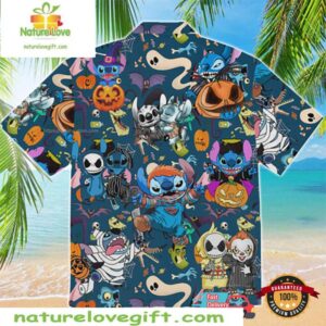 Disney Stitch Halloween Hawaiian Shirt Print your thoughts. Tell your stories. 3