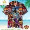 Wrestling Aloha Shirt with Character Collage Design