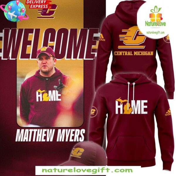 Adidas Hoodie Central Michigan Matthew Myers Gift for Fans