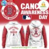 Boston Red Sox 2025 Cancer Awareness Hoodie Strike Out Cancer