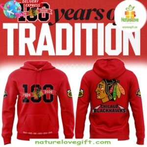 Chicago Blackhawks 100 Years Hoodie Gift for Fans