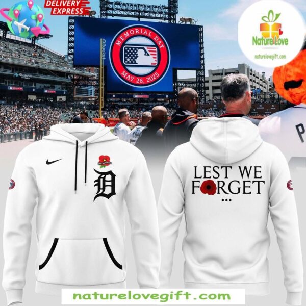 Detroit Tigers 2025 Memorial Hoodie Lest We Forget Gift for Fans